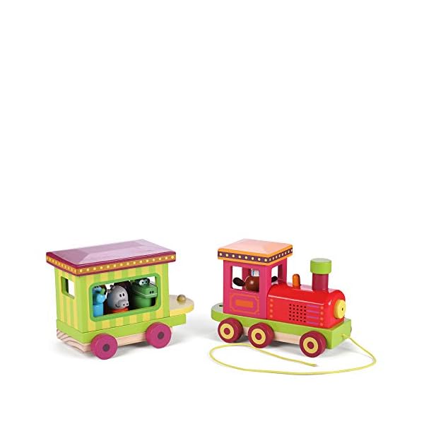 Hey Duggee 9090 Wooden Light and Sound Train, Educational Matching and Sorting Game, Age 18 Months+