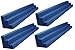 Foamily Blue XL Column Acoustic Wedge Studio Foam Corner Block Finish Corner Wall in Studios or Home Theater (4 Pack)