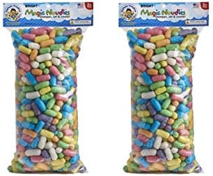 CAPTAIN CREATIVE Bright Magic Nuudles, Large Bag -STEM Arts and Crafts Toy for Kids - Build, Decorate, Create - Biodegradable and Non-Toxic (2 Pack)