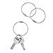 eBoot 10 Pack Stainless Steel Wire Keychain Cable Key Ring, 2 mm