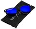 WearMe Pro -Square Horn Rimmed Soft Matte Frame Mirrored Lens Retro Sunglasses
