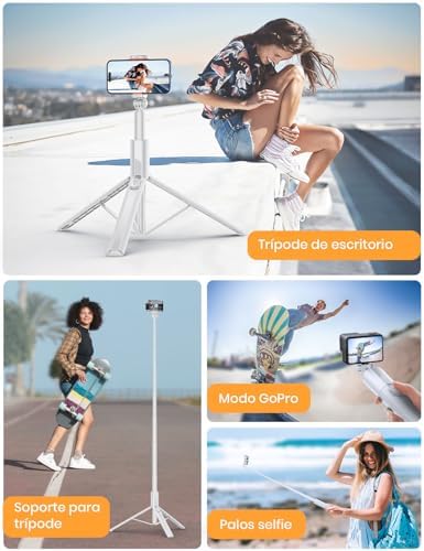 180cm Trípode para Movil con Control Remoto,NT79 Palo Selfie Monopies
