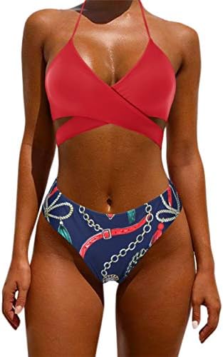 MOOSKINI Womens Padded Push-up Bikini Set Bathing Suits Two Pieces Swimsuit Black