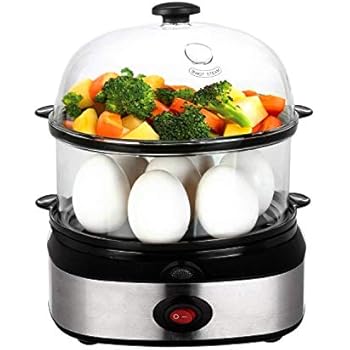 Egg Cooker, PowerDoF Multifunctional Double Layer Rapid Electric Egg Steamer Boiler with 14 Egg Capacity Auto Shut Off Feature