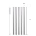 Sungrace Reusable Metal Stainless Steel Extra Wide Smoothie Drinking Straws Set with Cleaning Brush(5 Pack, Straight)