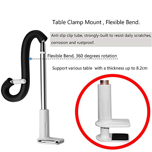 Pard Clamp Mount Hair Dryer Holder, 360 Degrees Rotation Adjustable Hands Free Dog Pet Cat Grooming Table Stand Holder, Silver