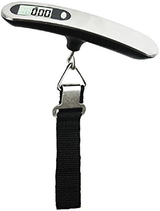 TBBSC Digital Hanging Luggage Scale,110lb/50kg Capacity and Tare Function with Backlit Display,Silver