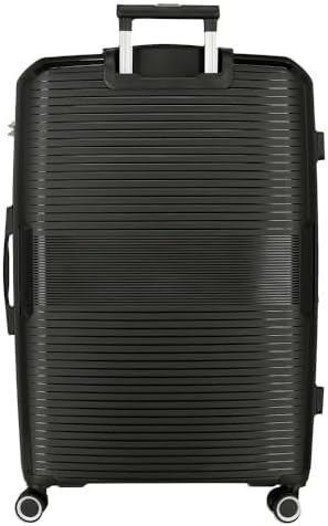 Joumma Bags - Valigetta rigida in ABS, varie misure, colore: nero, verde, rosso, grigio, poliestere, Nero, taglia unica, Set di 2 valigie