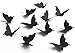 Luxbon 100Pcs 3D Paper Black Matt Effect Butterfly Wall Stickers Removable Butterflies Decor Wall Decals for Livingroom Home Nursery Girls Bedroom DIY Wall Decorations