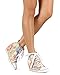 Women Lace Floral Lace Up Zip Wedge Sneaker CG72 - Beige