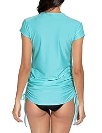 Camiseta de manga corta con protección solar UV y media cremallera