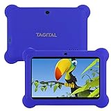 Tagital T7K Kids Tablet, 7 inch Display, Kids Mode Pre-Installed, with WiFi and Camera and Games, HD Kids Edition (Blue)
