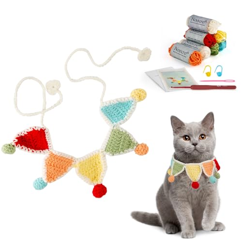 Beginner-Friendly Crochet Kit for Pet Collar: Complete DIY Set with Premium Yarn, Step-by-Step Video Guide, Detailed Instructions - Create Custom Dog & Cat Collar Easily, Ideal Gift for Family Friends