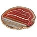 Genuine Brazilian Agate Slice. Includes Agate Authentication Card. RED RUST (4