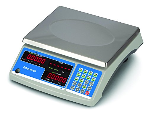 Brecknell B140 General Purpose Counting/Coin Scale, 30lb Capacity, Counting and Coin Function, Steel, Plastic