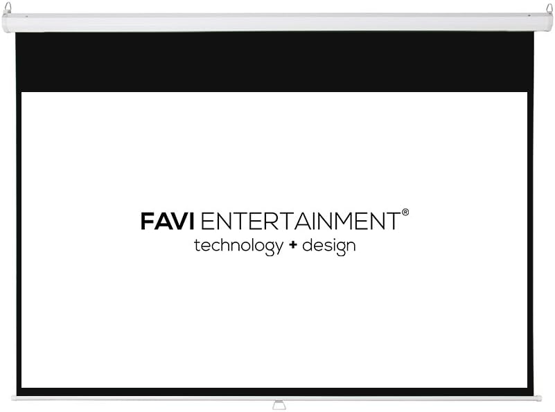 FAVI 72-inch 16:9 Manual Pull Down Projection Projector Screen, USA Version with Warranty, Pro AV Signature Series (FE-PD2-HD-72)