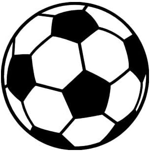 Soccer Ball small Tall BLACK vinyl window decal sticker