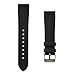 Benchmark Basics Black/Black Stitching 22mm Quick Release Silicone Watch Band - Replacement Rubber Watch Straps for Men & Women - Compatible with Regular & Smart Watches