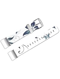correas Para Fitbit Charge 2 correa de piel de repuesto para Fitbit Charge 2 Fitbit Charge 2 HR pequeño grande [5.5" a 8.5"] [color rosa Daisy patrón lindo personalizado para niñas]