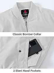 BGOWATU Men's Jacket Windproof Quilted Bomber