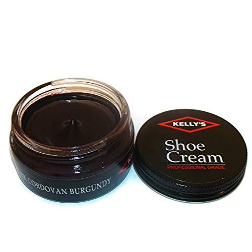 Kelly's Shoe Cream - Professional Shoe Polish - 1.5 oz - Dark Cordovan Burgundy