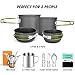 Odoland 16pcs Camping Cookware Mess Kit for 2 People, Lightweight Pot Pan Mini Stove with 2 Cups, Fork Knife Spoon Kits for Backpacking, Outdoor Camping Hiking and Picnicthumb 1