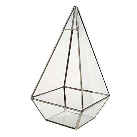 Buy Slb Works G0w3 Decorative Clear Glass Vase With Geometric