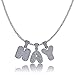 HECHUANG Micropave Simulated Diamond Iced Out Bling Custom Bubble Letters Pendant