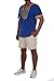 Huiyuzhi Men's African Print Dashiki T-Shirt Tops,Blue,XX-Large