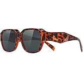 Meeloog Polarized Small Fit Over Glasses Sunglasses for Women, Vintage Retro Rectangle Covers Shades UV Protection MST0064