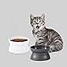 Lovhop Pet Feeder Raised Cat Food Bowl Kitten Stress Free Double Side Use Feeding Dish (White)thumb 2