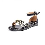 Meeshine Women Casual Gladiator Roman Style Ankle Strap Flat Summer Sandals Shoes
