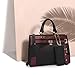 Women's Two Tone Fashion Handbag For Women Top Handle Satchel Bag Padlock Designer Purse With Matching Wristlet