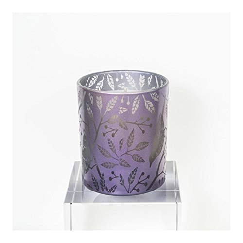 Guomao Purple Flower Bird Cup Candle Cup Wax Wax Aromatherapy Candle Glass Wax Cup