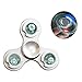 New LED Hand Spinner Fidget Toys, Broloyalty Aluminum Alloy LED Fingertip Gyro Stress Reducer for ADD / ADHD / Anxiety and Autism (Tri-silver)