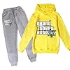 Proxiceen Grand Theft Trui met capuchon en broek, joggingpak, voor jongens en meisjes, 3D-print, sweatshirt, sportswear…