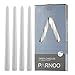 Light In The Dark White Taper Candles - Set of 14 Dripless Candles - 10 inch Tall, 3/4 inch Thick - 7.5 Hour Clean Burning