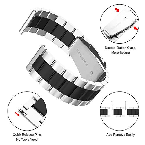 valkit Compatible Galaxy Watch 46mm/Galaxy Watch 3 45mm Bands, 2 Pack