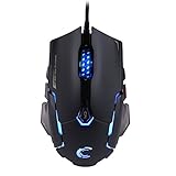 Comanro DM004 LED Rainbow Breathing Color 6 Buttons USB Wired Gaming Mouse for Pro Gamers with Micro Switch(DPI 500/1500/2000/3500)