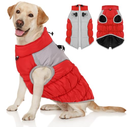 Manteaux d'hiver pour Chiens, Réfléchissant Manteau d'hiver pour Chien, Veste d'hiver pour Chien, Vêtements Chien Chauds, Manteau de Chien pour Temps Froid (XL)