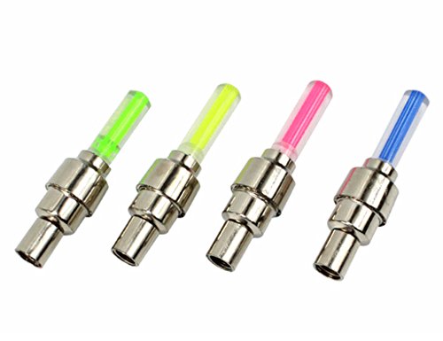 2PCS LED Wheel Tyre Valve Cap Light Car Bike Bicycle Push Bike Moto Safty Lights Blue