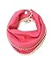 kishu baby Girl Bibs 2-pk Pink and Ivory Pom Pom Bib Gift Set for Girls, Multicolor, One Size