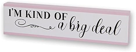 Pink Girl I'm Kind of a Big Deal New Baby Box Sign Baby Shower Gift