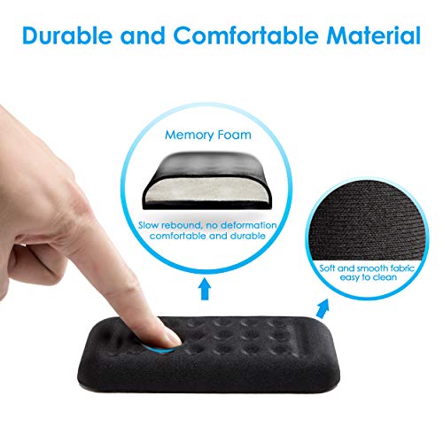 MROCO Ergonomic Wrist Rests Include Memory Foam Keyboard Wrist Rest Pad, Mouse Wrist Rest and Large Mouse Pad, Comfortable for Easy Typing and Pain Relief for Computer, Laptop, Office & Home, Black