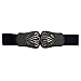 eVogues Plus Size Wide Elastic Cinch Fashion Belt Black - One Size Plus