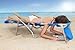 Ostrich Padded 3N1 Beach Chair Chaise Lounger with Foot Rest