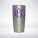 Your 3 Initials Monogram Interlaced Vine Decal for YETI Rambler Tumbler 20 oz 30 oz Sticker Intertwined