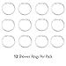 SlipX Solutions Clear Premium Plastic Shower Rings Provide Effortless Gliding on Standard Shower Rods (Set of 12, Easy Snap Closure, BPA-Free Plastic)