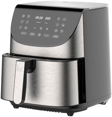 ROCKET 700 - Freidora de Aire 1800W 7L - 12 Programas - Pantalla LED Táctil - Temperatura Ajustable - Recetario Online - Fácil Limpieza