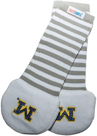 Handsocks Plushy Stay On Strap-Free No-Scratch &amp; Warmth Baby Mittens - Michigan College Football - S (3-12 Months)